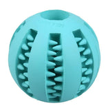 INTERACTIVE RUBBER BALL DOG CHEW TOY