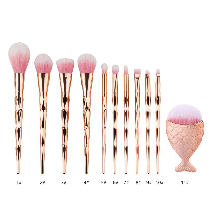 QUEEN ROSE GOLD 10 PCS BRUSH SET