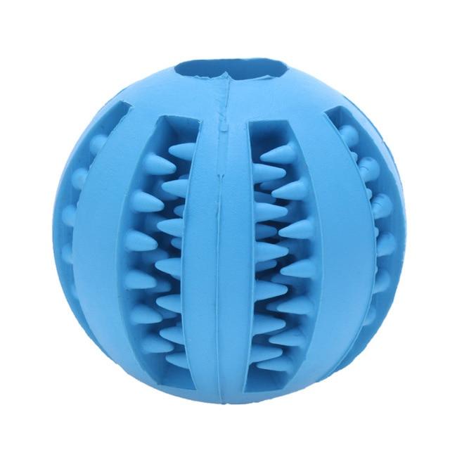 INTERACTIVE RUBBER BALL DOG CHEW TOY